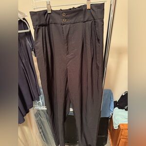 Elegant Black High-Waisted Pants